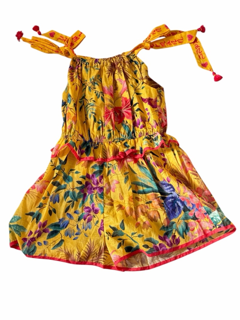 Zimmermann Yellow floral cotton child romper summer spring 6